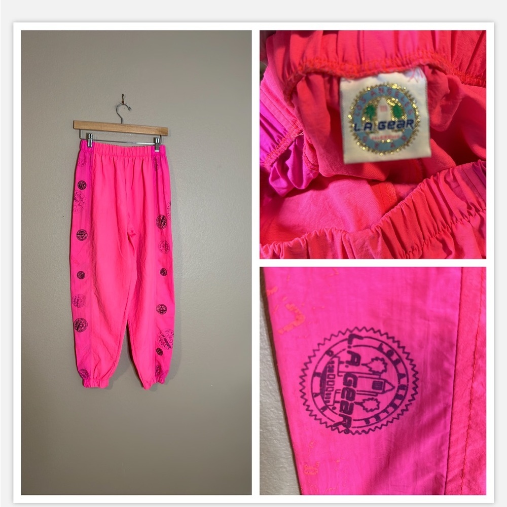Vintage La Gear Track Pants With La Gear Logo On Sides